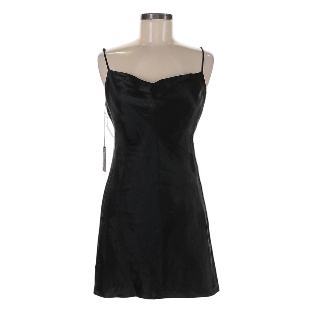 Babaton Model Dress Black M NWT Slip Satin Look Mini Aritzia SP23 Style 100384